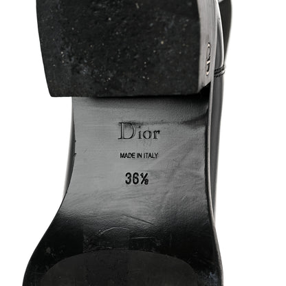 Christian Dior Glazed Calfskin Crystal Tomboy Ankle Boots 36.5 Black 6 of 8