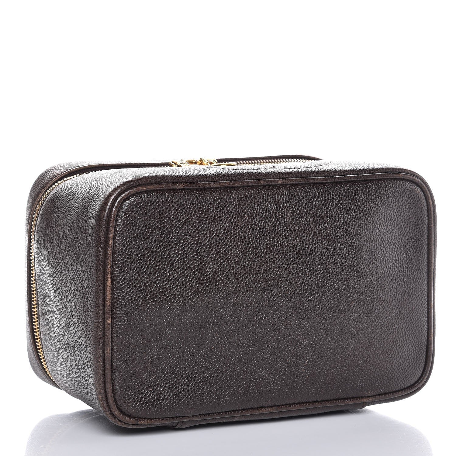 Chanel Caviar Vanity Cosmetic Case Brown 3 of 14