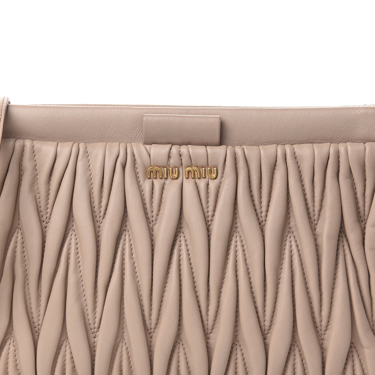 Miu Miu Nappa Matelasse Crossbody Clutch Cammeo 11 of 11