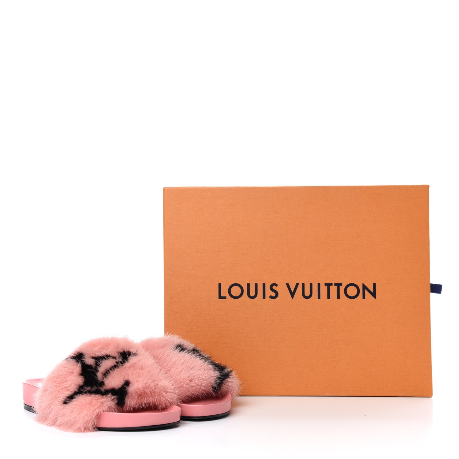 Louis Vuitton Mink Fur Bom Dia Flat Mules 37.5 Pink 10 of 10