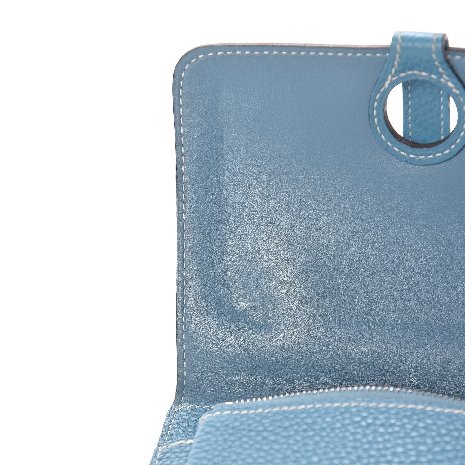 Hermes Togo Dogon Compact Wallet Blue Jean 9 of 11