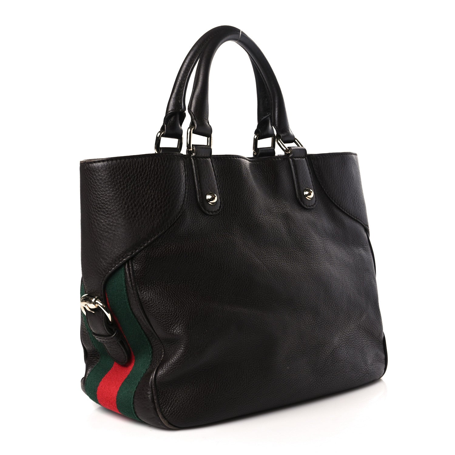 Gucci Calfskin Horsebit Web Dark Brown 3 of 10