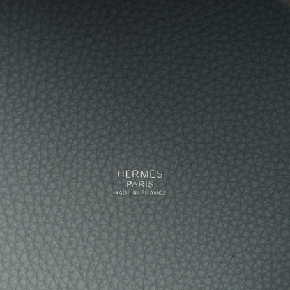 Hermes Taurillon Clemence Swift Picotin Lock 22 MM Bleu Pale Gris Perle 7 of 10