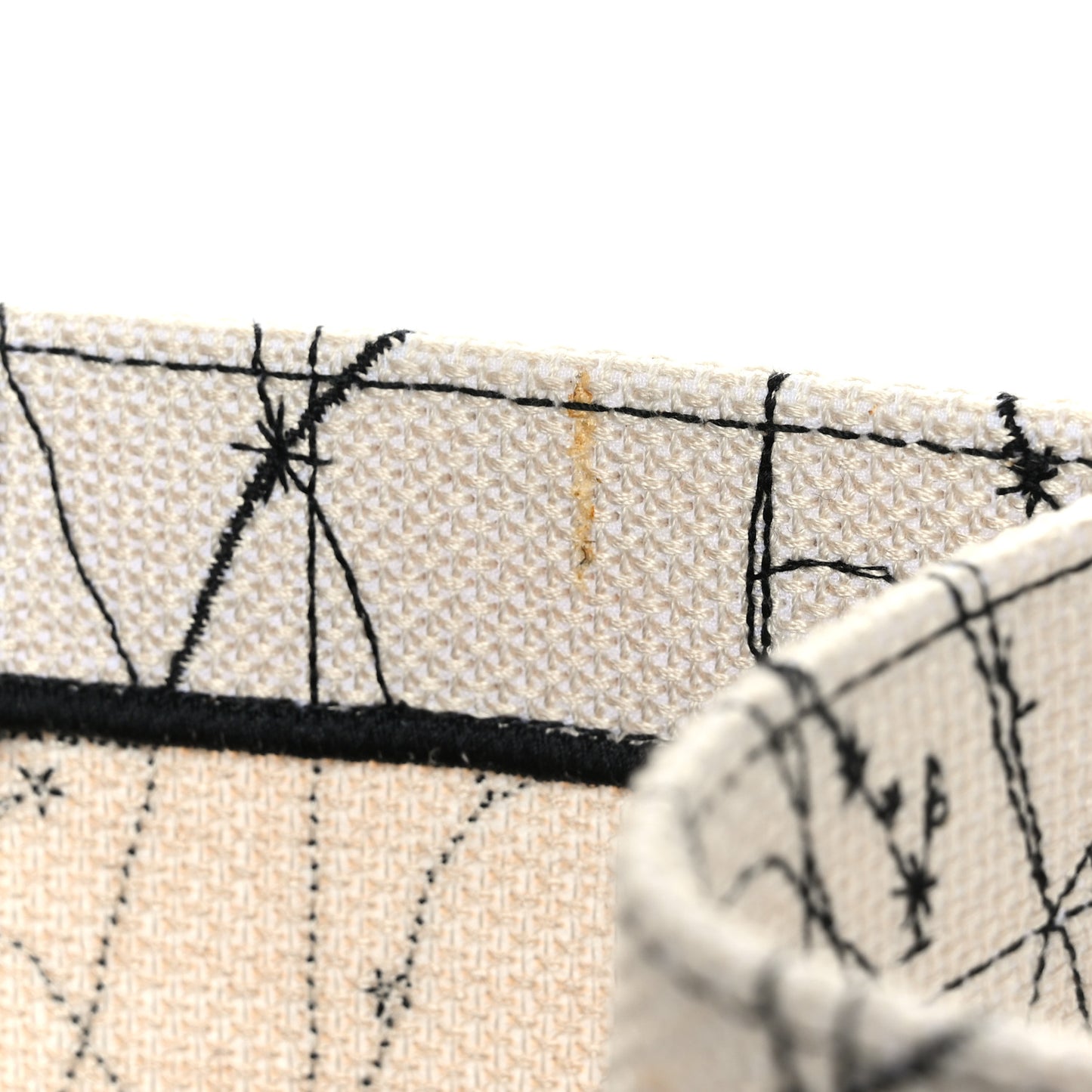 Canvas Embroidered Zodiac Book Tote Latte Multicolor