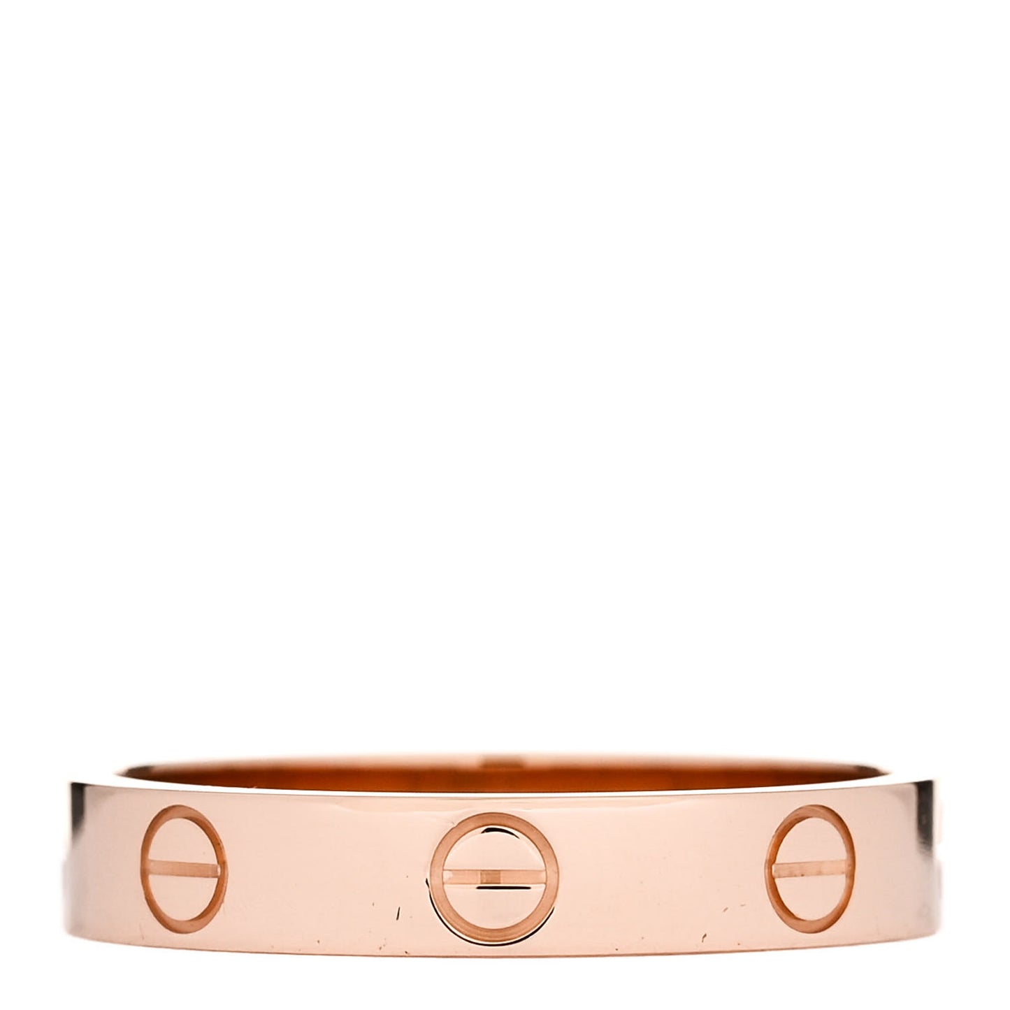 18K Pink Gold 3.5mm LOVE Wedding Band Ring 56 7.5