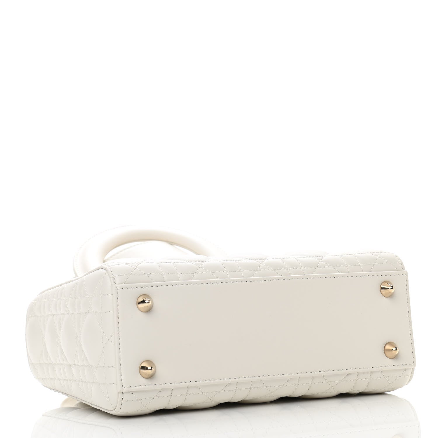 Christian Dior Lambskin Cannage Small My ABCDior Lady Dior White 4 of 11