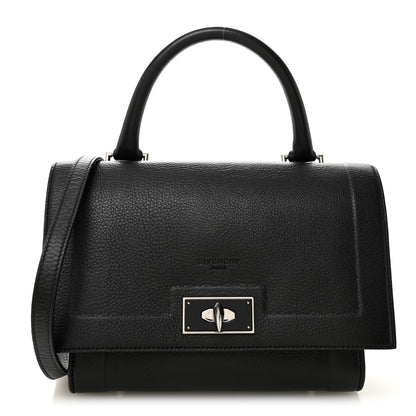 Givenchy Grained Calfskin Mini Shark Lock Satchel Black 1 of 10