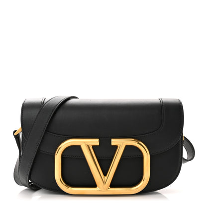 Valentino Garavani Smooth Calfskin Supervee Shoulder Bag Black 1 of 15