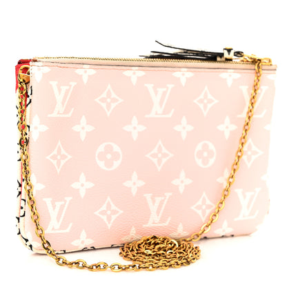 Louis Vuitton Monogram Giant Double Zip Pochette Rouge 3 of 11
