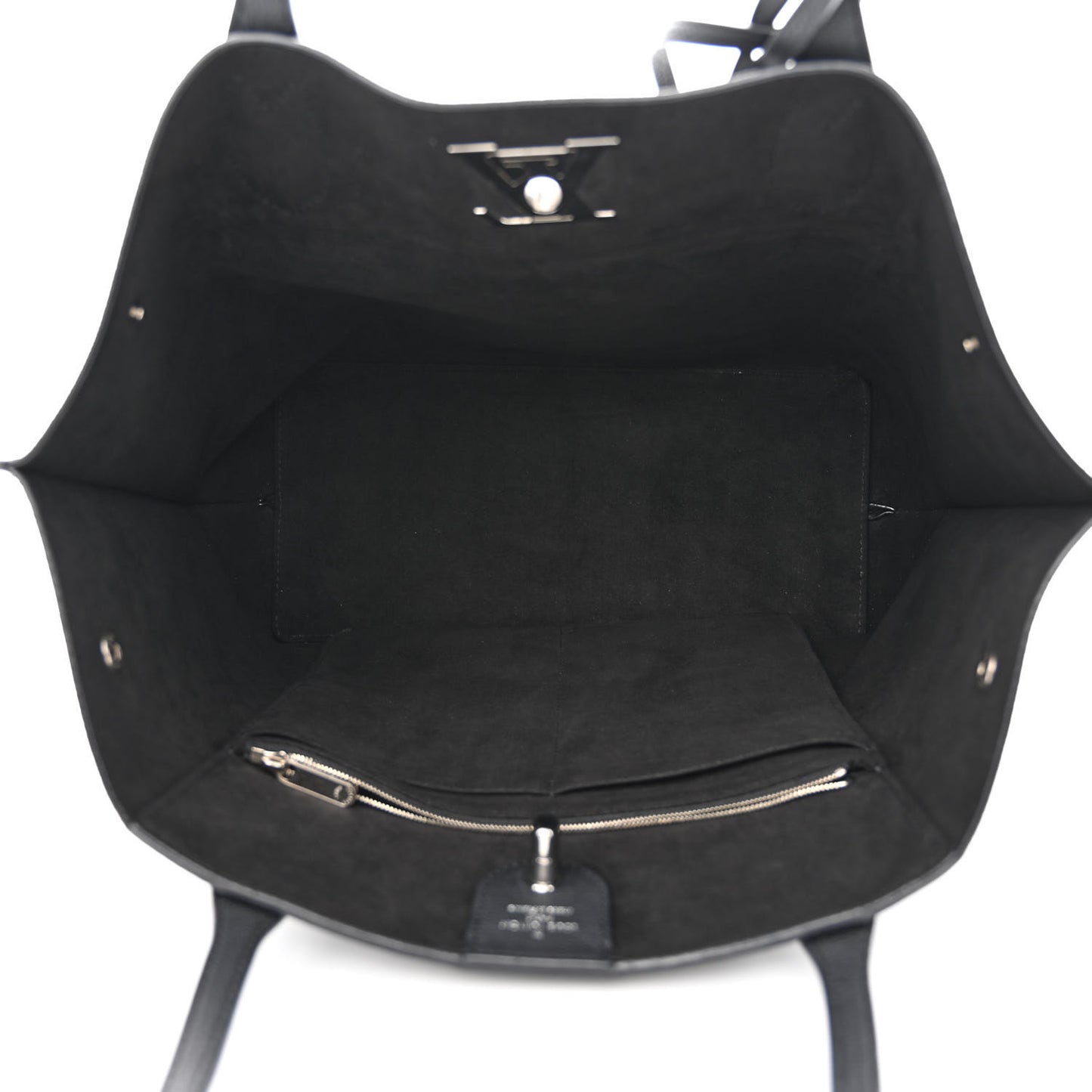 Calfskin Lockme Go Tote Black
