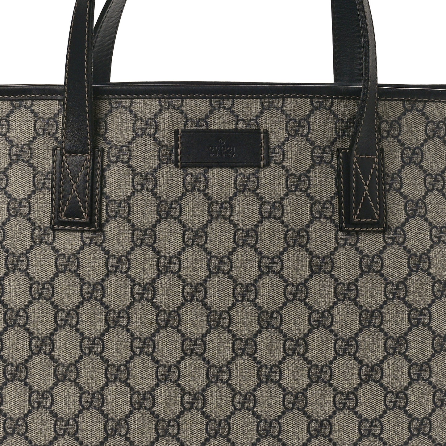 GG Supreme Monogram Medium Zippered Shopping Tote Navy