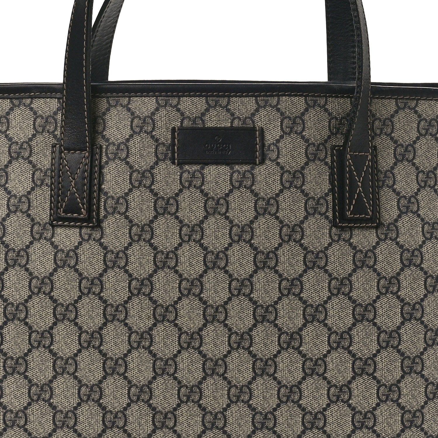 Gucci GG Supreme Monogram Medium Zippered Shopping Tote Navy 8 of 14