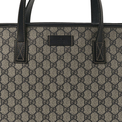 Gucci GG Supreme Monogram Medium Zippered Shopping Tote Navy 8 of 14