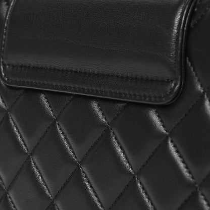 Chanel Lambskin Quilted CC Pouch Wristlet Black 9 of 10