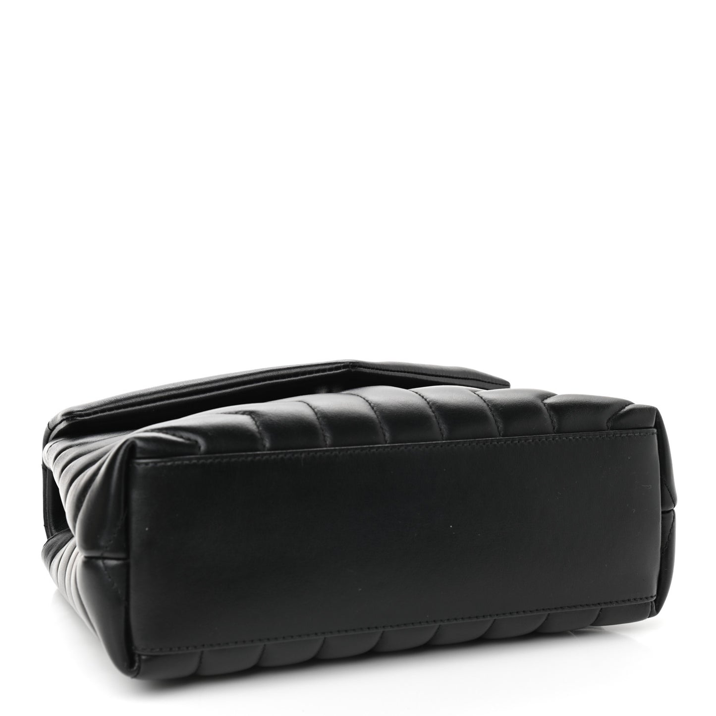 Calfskin Y Quilted Monogram Small Loulou Chain Satchel Black