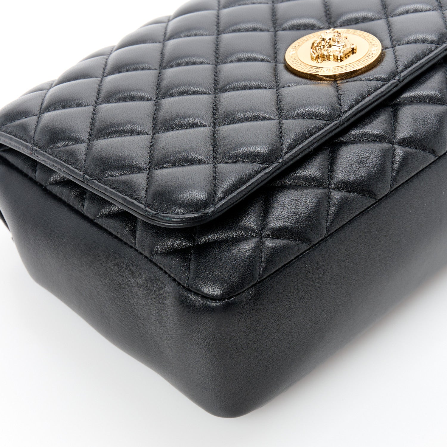 Versace Nappa Quilted La Medusa Chain Crossbody Black 10 of 11