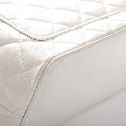 Chanel Caviar Quilted Medallion Tote White 10 of 13