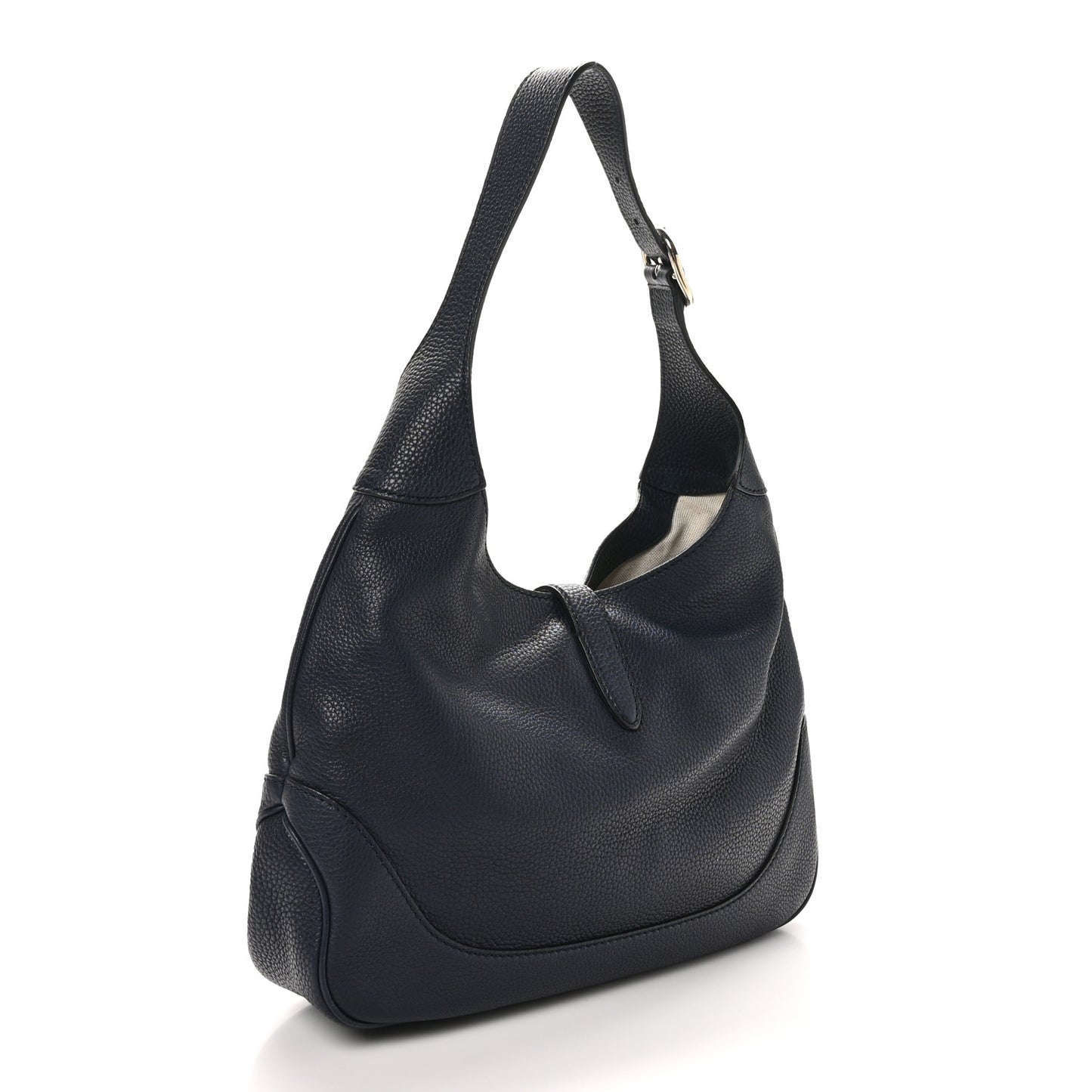Soft Grained Calfskin Small Jackie Hobo Classic Blue Marine