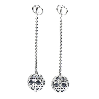Christian Dior Pearl Secret Cannage Mise En Dior Tribales Dangle Earrings Silver 1 of 3