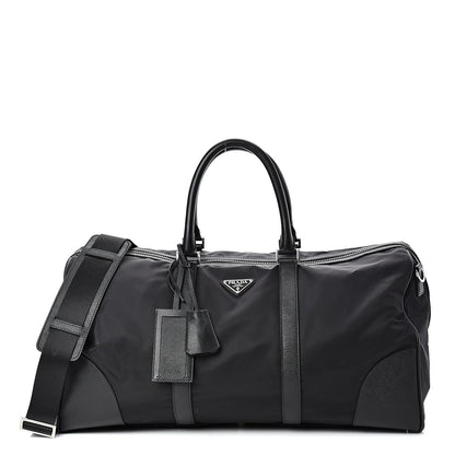 Prada Tessuto Nylon Saffiano Duffle Bag Black 1 of 11