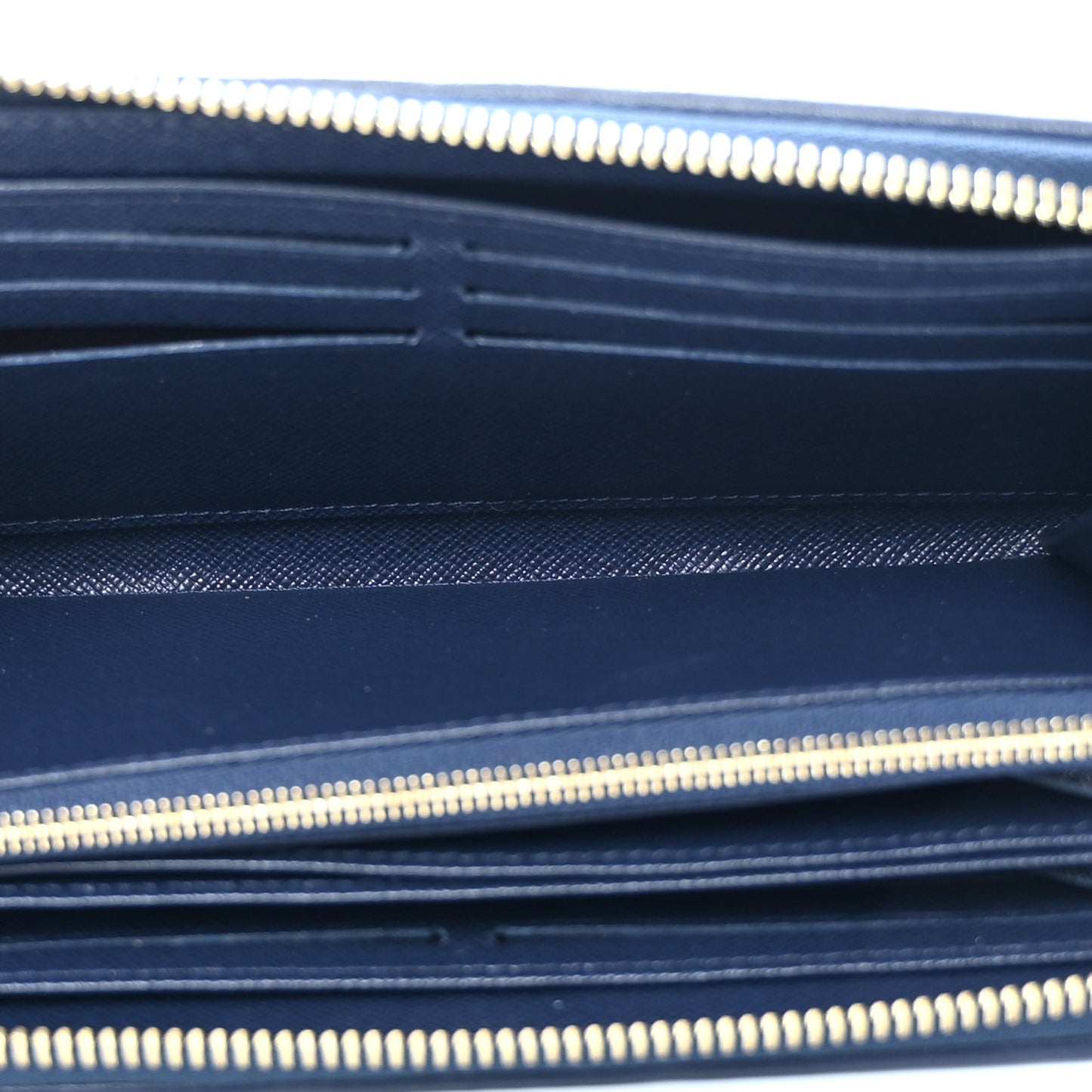 Hollographic Monoglam Zippy Wallet Blue