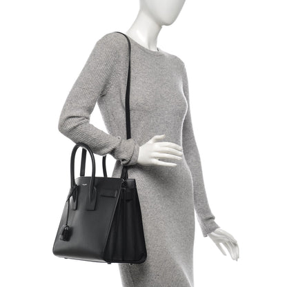 Saint Laurent Grained Calfskin Small Sac De Jour Black 2 of 14