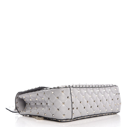 Valentino Garavani Nappa Large Rockstud Spike Shoulder Bag Pastel Grey 5 of 9
