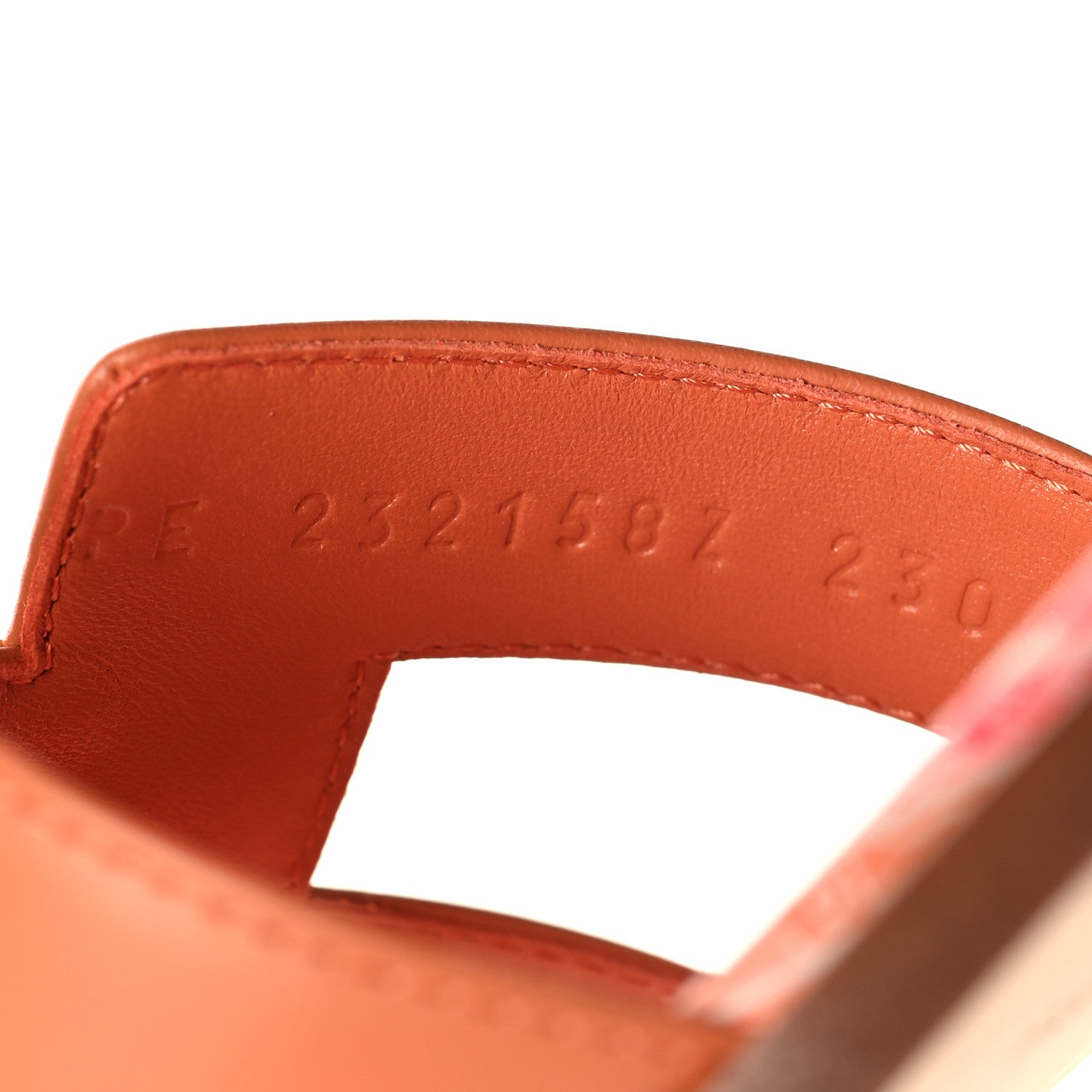 Hermes Calfskin Oran Sandals 36.5 Orange Terracotta 6 of 8