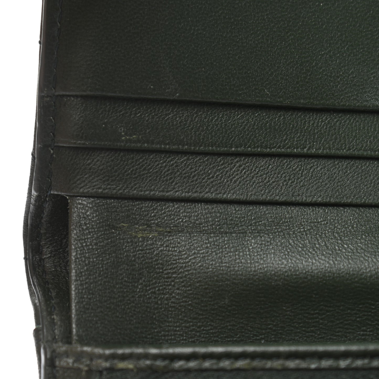 Lambskin Y Quilted Monogram Loulou Flap Wallet Olive