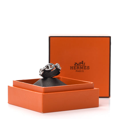 Hermes Sterling Silver PM Chaine d'Ancre Enchainee Band Ring 53 6.25 6 of 6