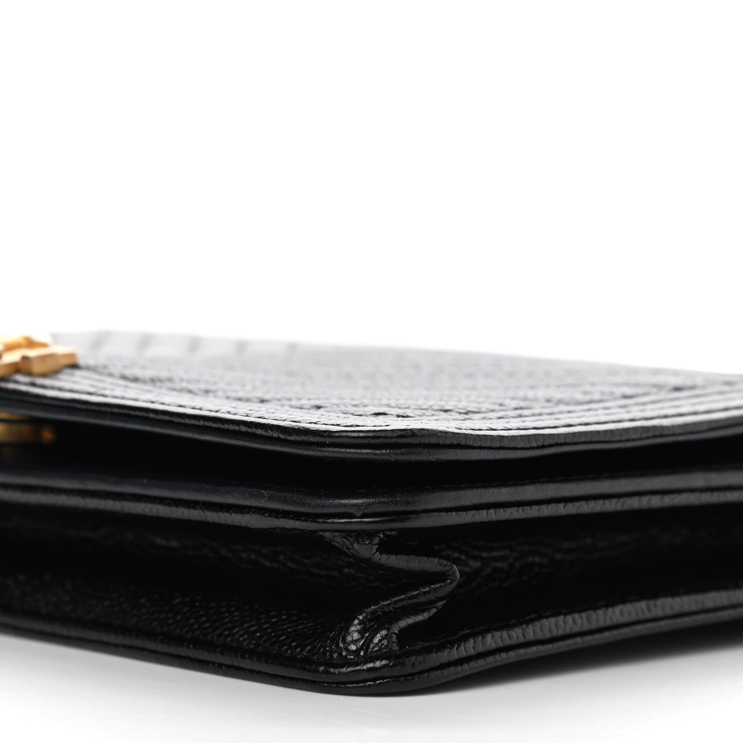 Chanel Caviar Chevron Quilted Boy Wallet On Chain WOC Black 11 of 14