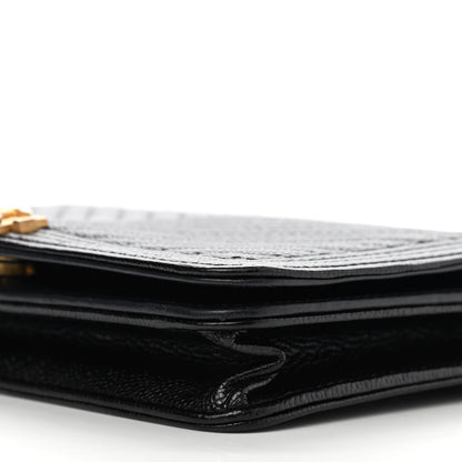 Chanel Caviar Chevron Quilted Boy Wallet On Chain WOC Black 11 of 14