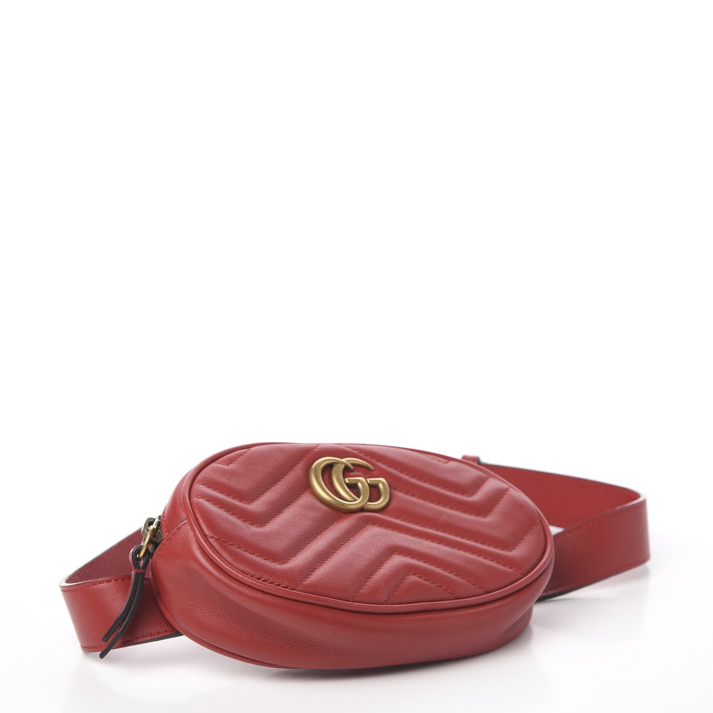 Calfskin Matelasse GG Marmont Belt Bag 75 30 Hibiscus Red
