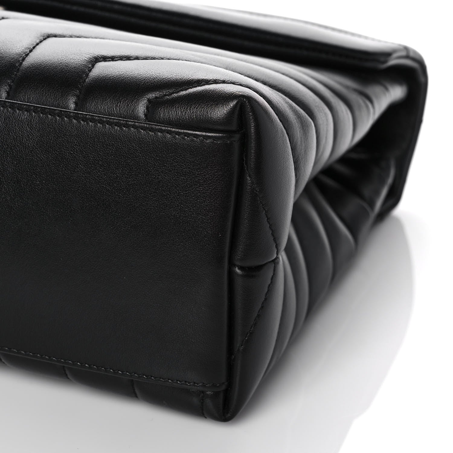 Saint Laurent Calfskin Y Quilted Monogram Medium Loulou Chain Satchel Black 9 of 15