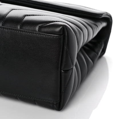 Saint Laurent Calfskin Y Quilted Monogram Medium Loulou Chain Satchel Black 9 of 15