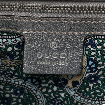 Gucci Metallic Calfskin Medium Indy Top Handle Hobo Silver 6 of 14