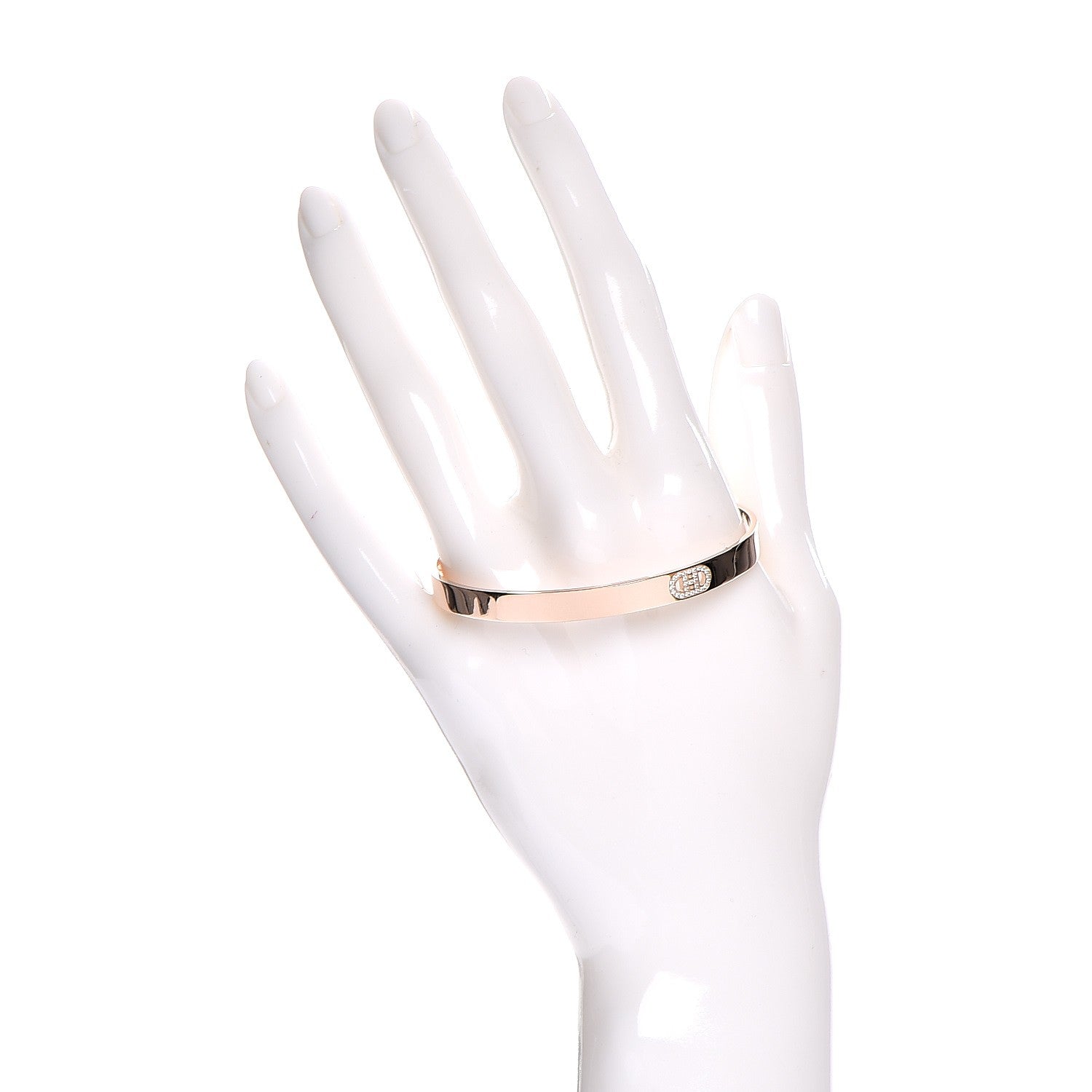 Hermes 18K Rose Gold Diamond PM H D'Ancre Bracelet SH 2 of 7