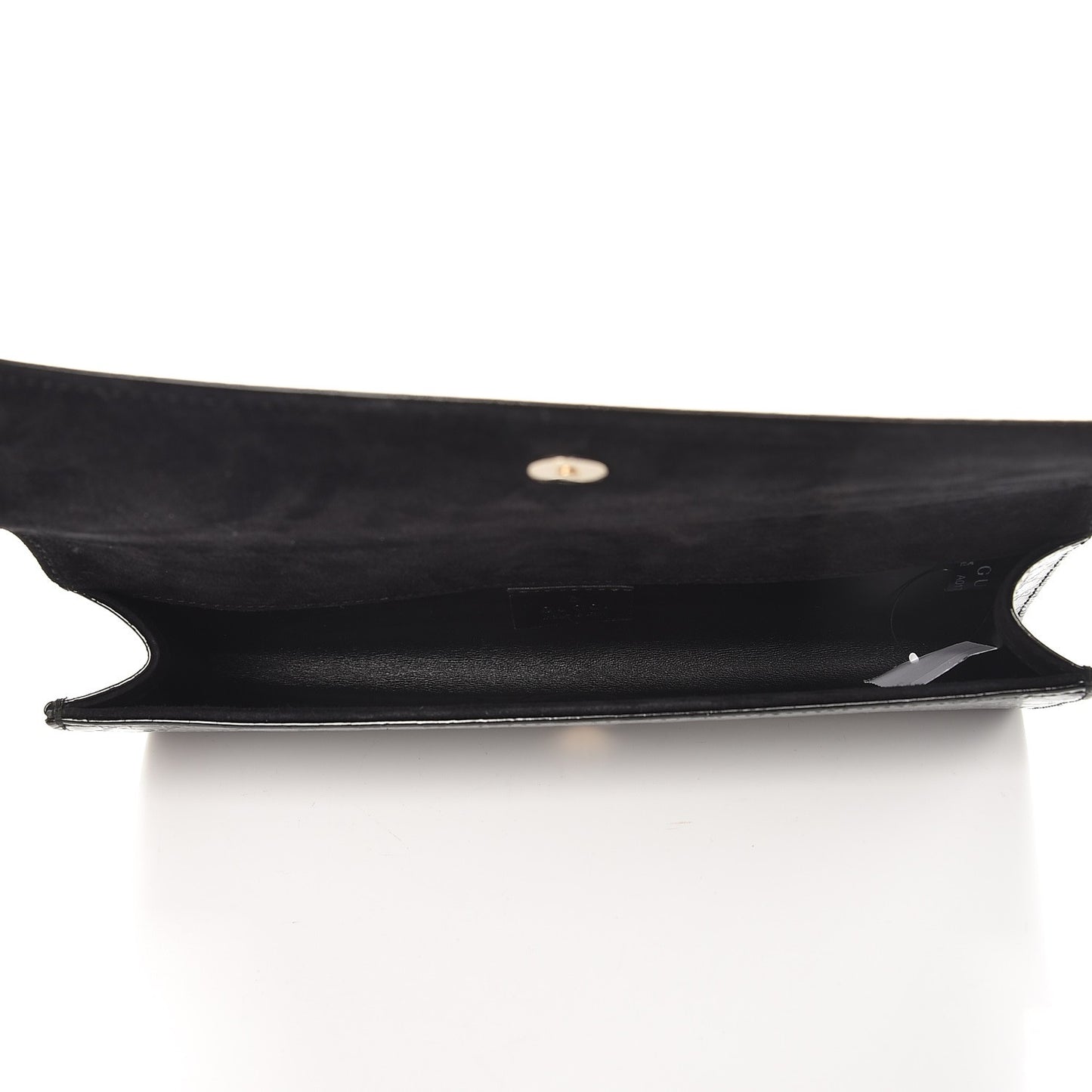 Patent Microguccissima Small Broadway Clutch Black