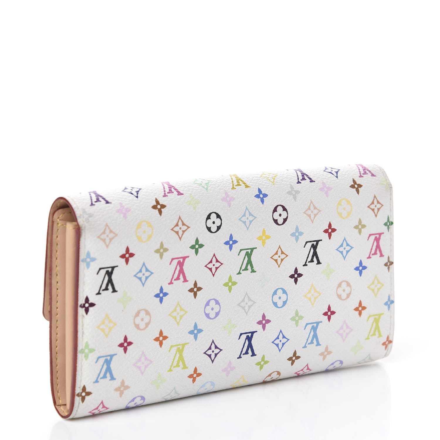 Louis Vuitton Monogram Multicolor Sarah Wallet White 2 of 5