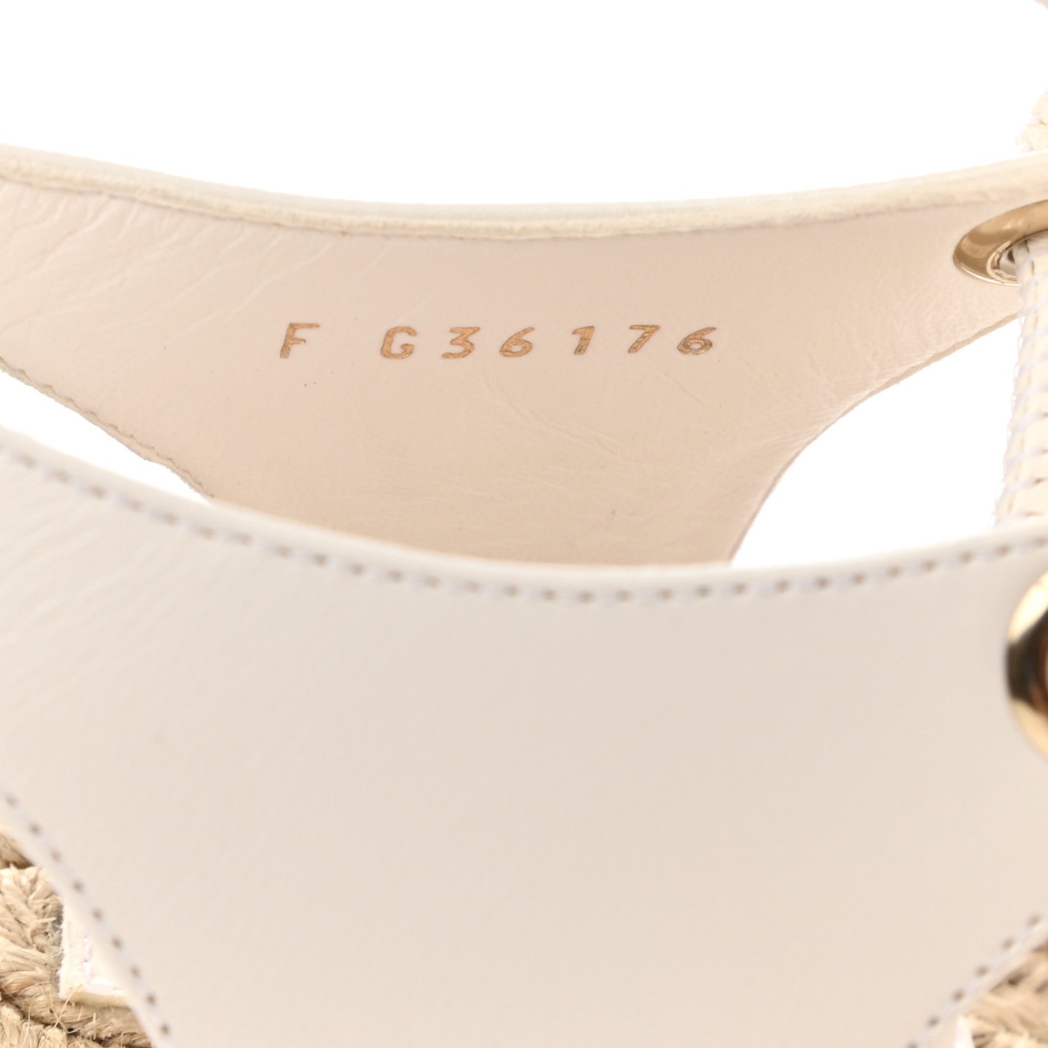 Chanel Calfskin Espadrille Sandals 36 White 8 of 9