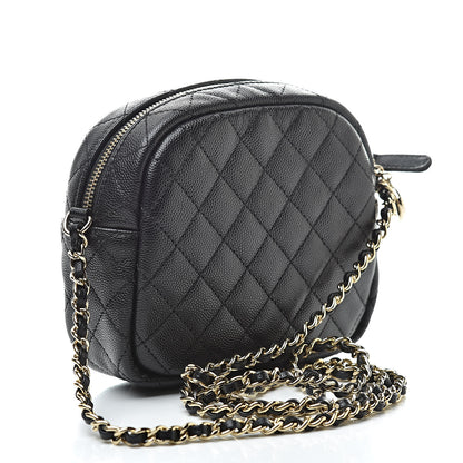 Chanel Caviar Quilted CC Day Camera Case Black 3 of 10
