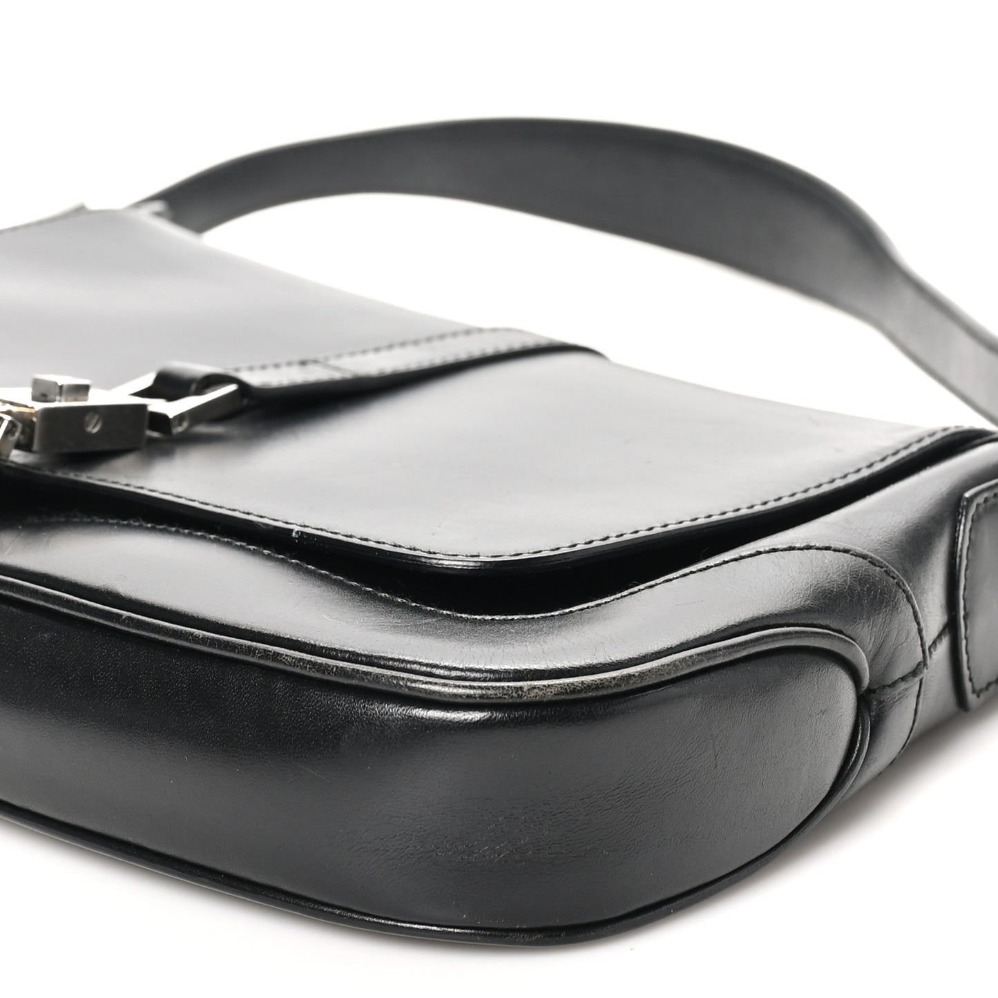 Calfskin Small Jackie O Hobo Black