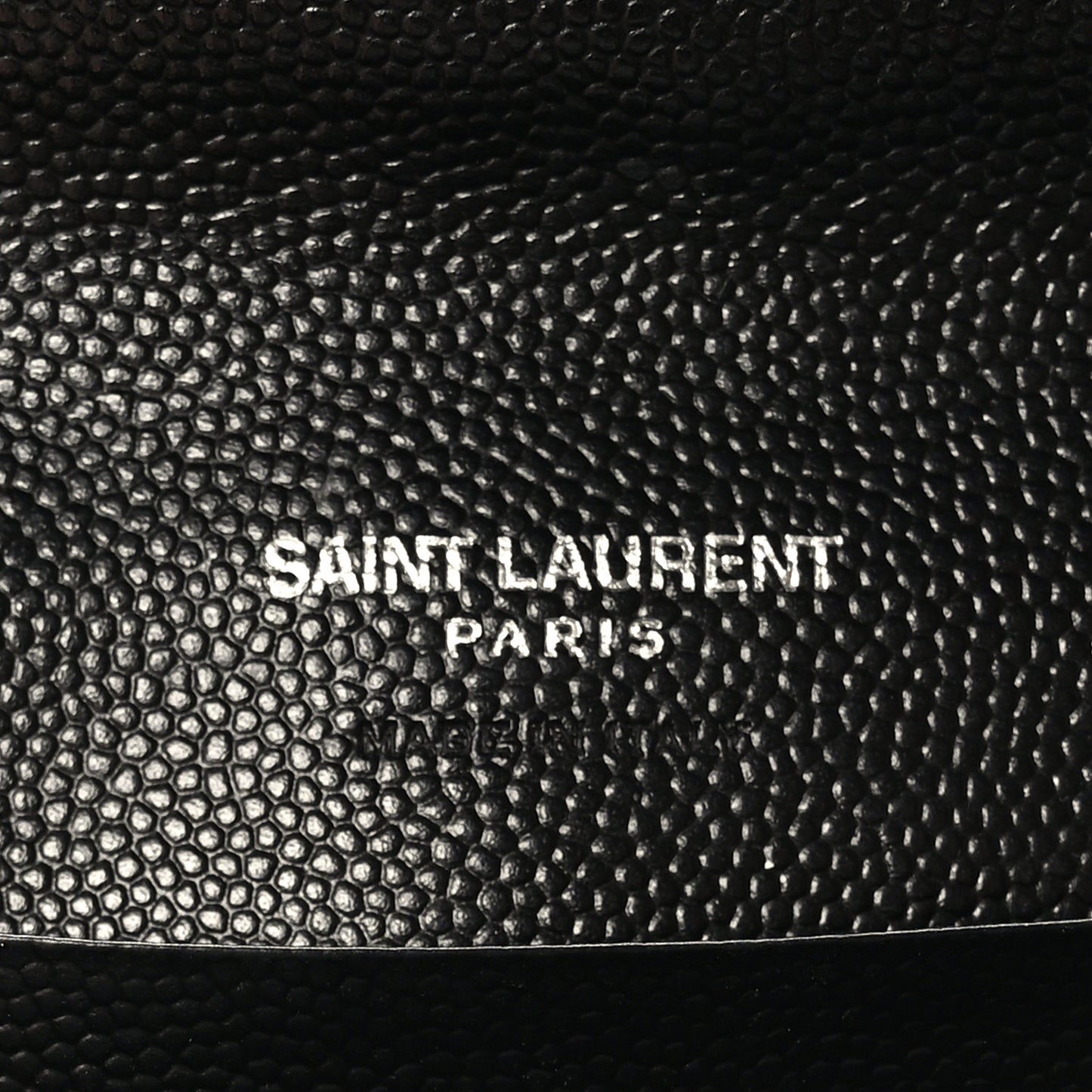 Grain De Poudre Matelasse Chevron Small Monogram Envelope Wallet Black