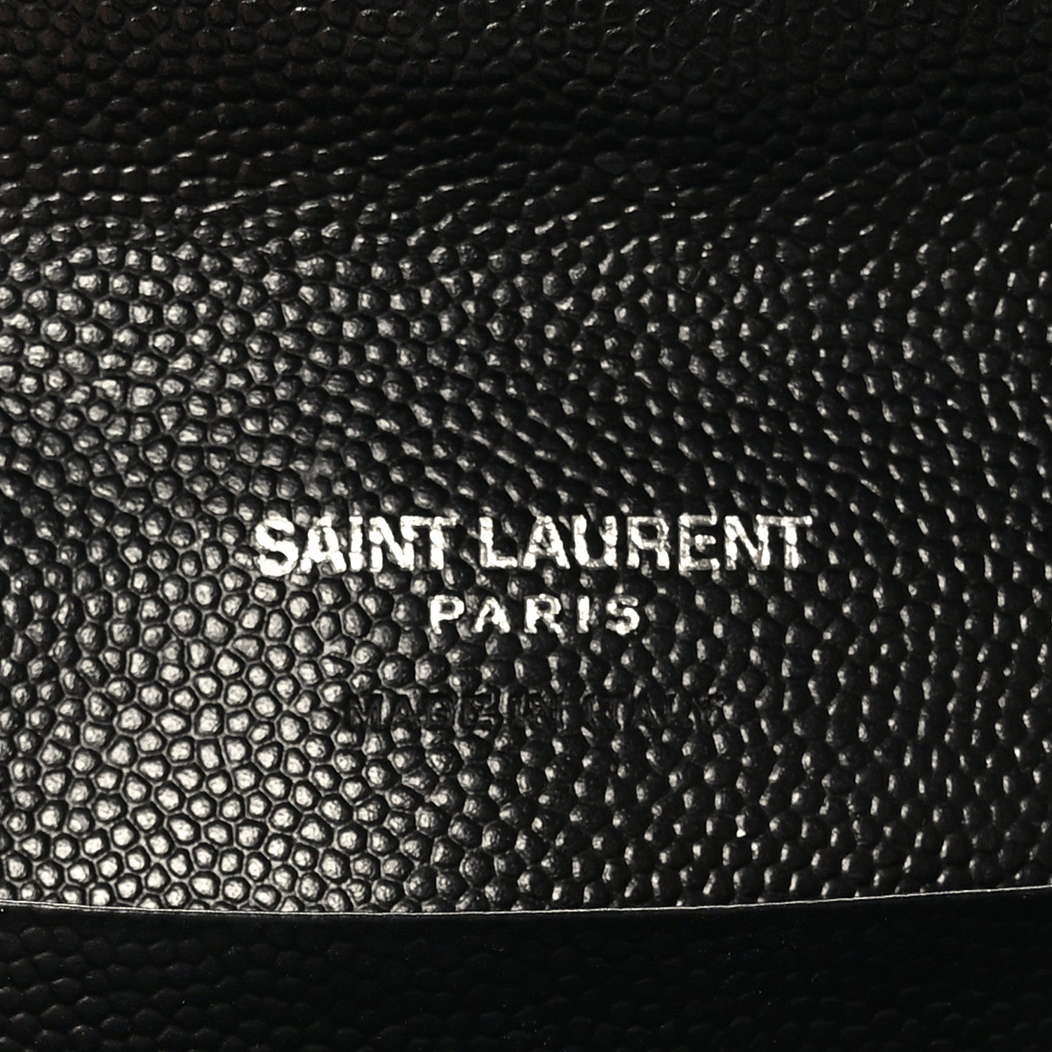 Saint Laurent Grain De Poudre Matelasse Chevron Small Monogram Envelope Wallet Black 6 of 8