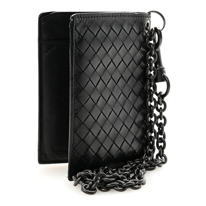 Bottega Veneta Intrecciato Wallet With Chain Black 3 of 8