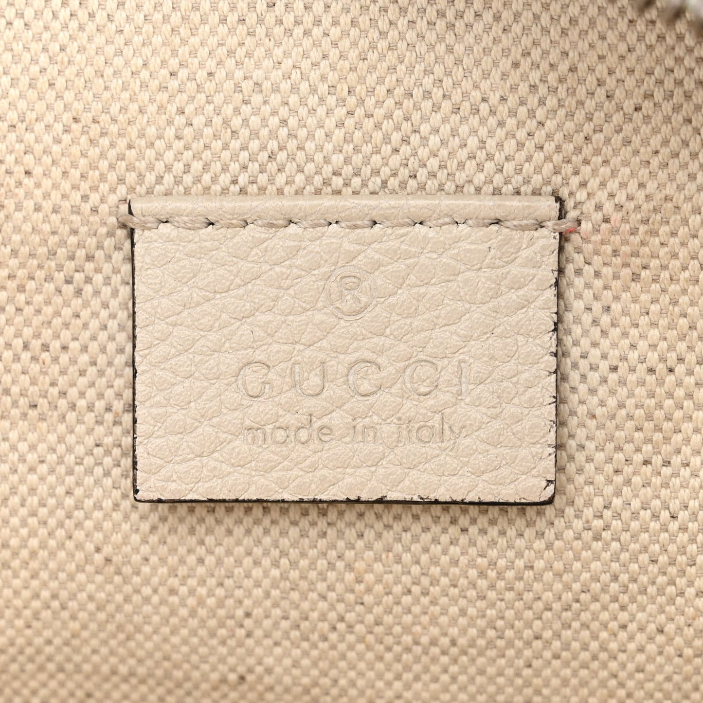 Grained Calfskin Logo Belt Bag White