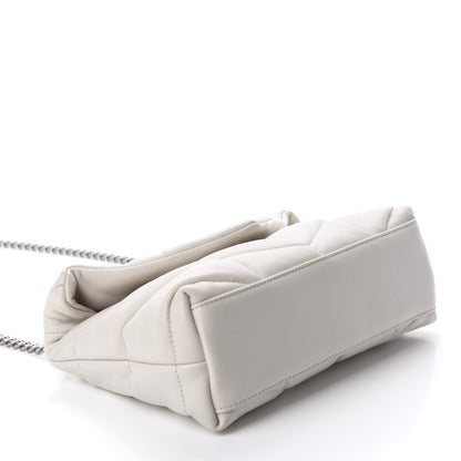 Saint Laurent Lambskin Quilted Toy Loulou Puffer Monogram Chain Satchel Crema Soft 4 of 13