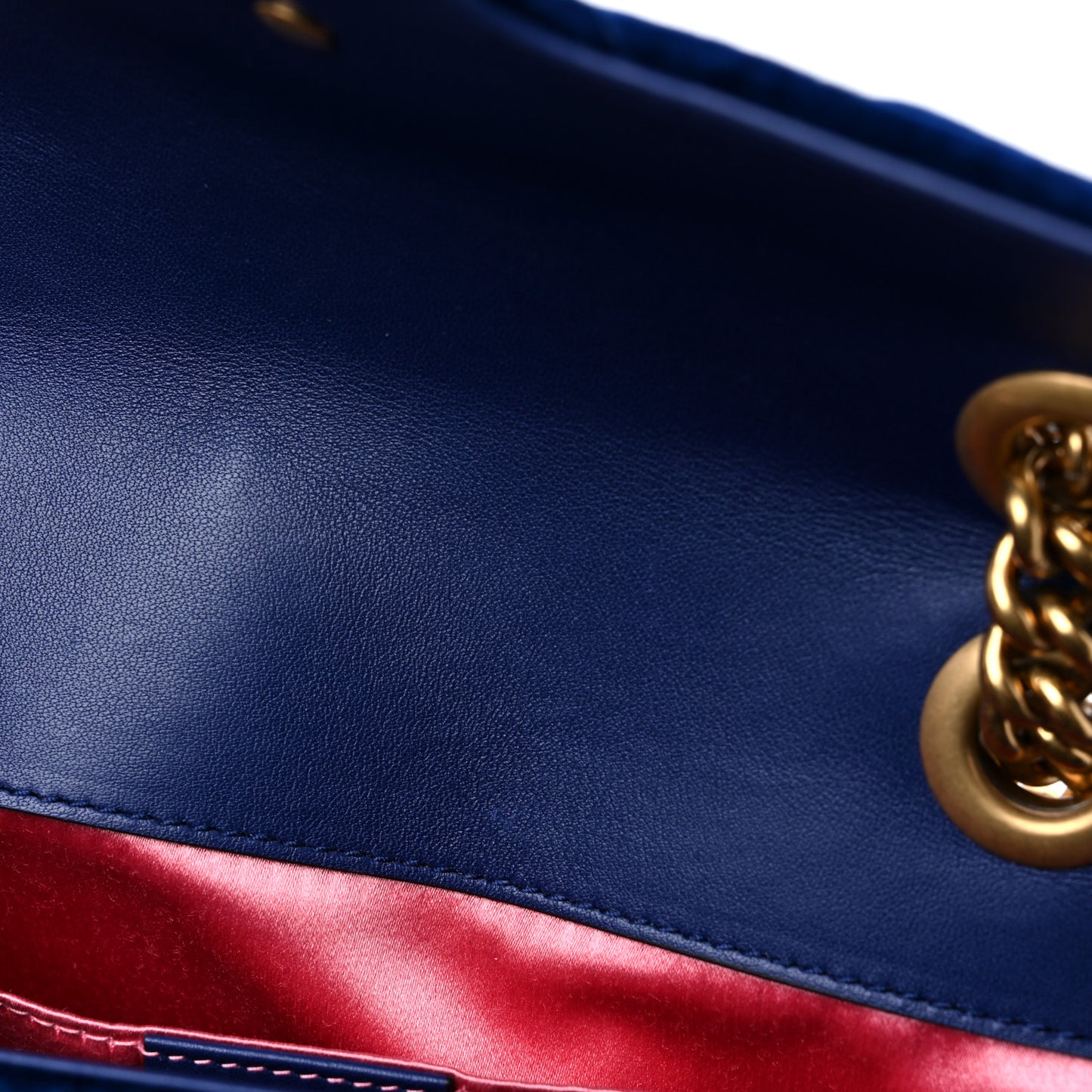 Velvet Matelasse Mini GG Marmont Shoulder Bag Cobalt Blue