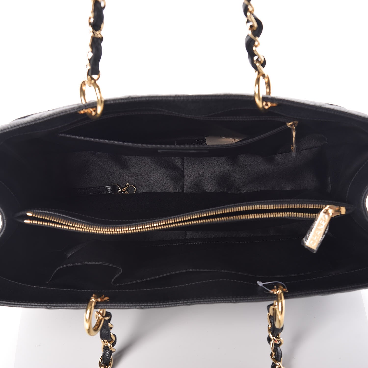 Chanel Caviar Quilted XL Grand Shopping Tote GST Black 5 of 9