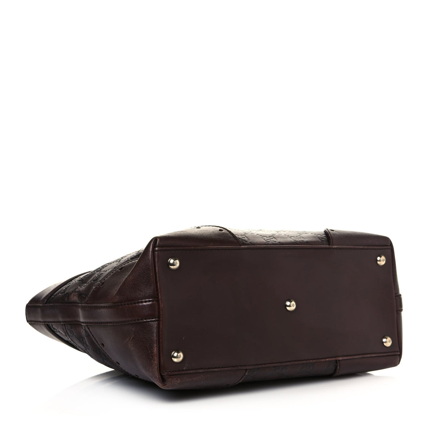 Guccissima Large Punch Tote Chocolate Brown